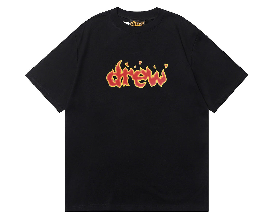 טי שירט "DREW FLAME LOGO" בצבע שחור