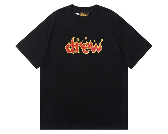 טי שירט "DREW FLAME LOGO" בצבע שחור