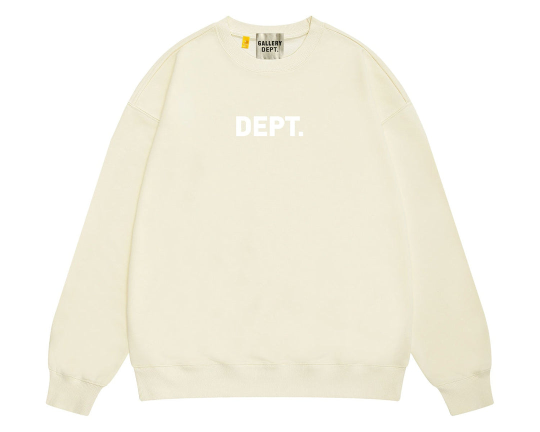 סווטשירט גלרי דפט "CREWNECK" בצבע שמנת