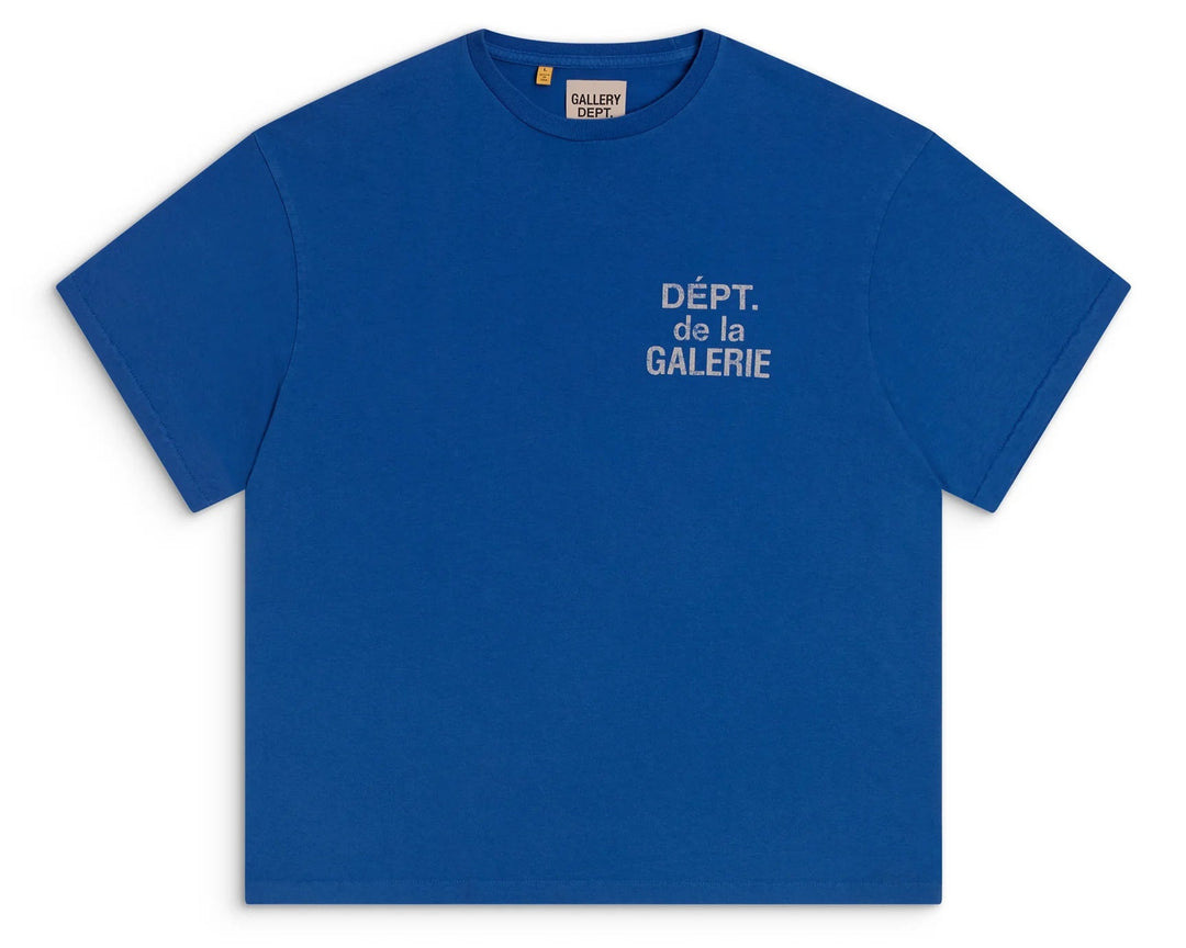 טי שירט גלרי דפט "DOUBLE LOGO" בצבע כחול רויאל