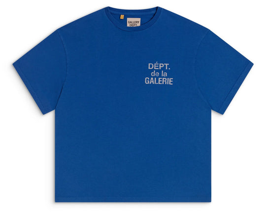 טי שירט גלרי דפט "DOUBLE LOGO" בצבע כחול רויאל