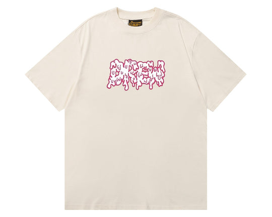 טי שירט "DREW MELTED LOGO" בצבע שמנת