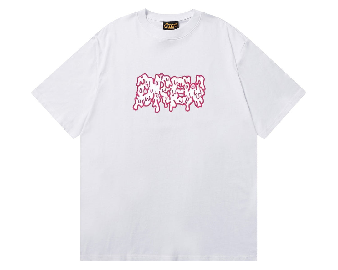 טי שירט "DREW MELTED LOGO" בצבע לבן