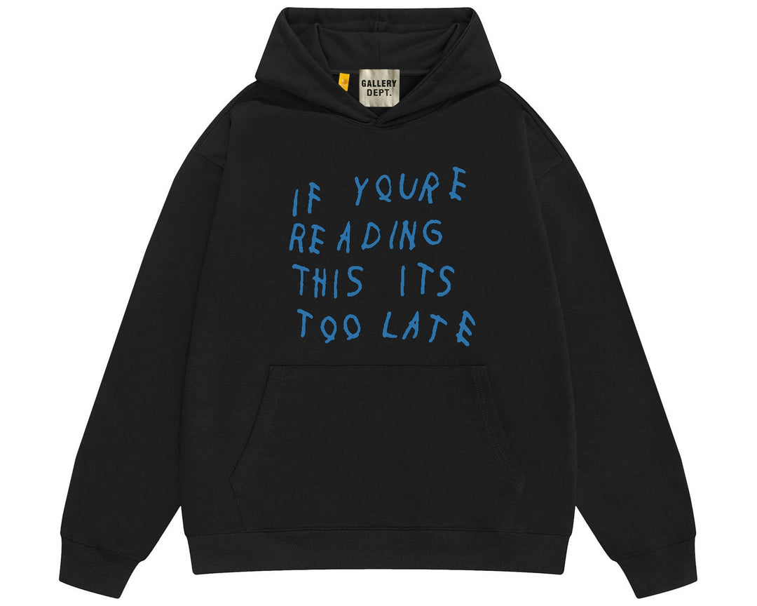 ג'קט גלרי דפט "TOO LATE" בצבע שחור