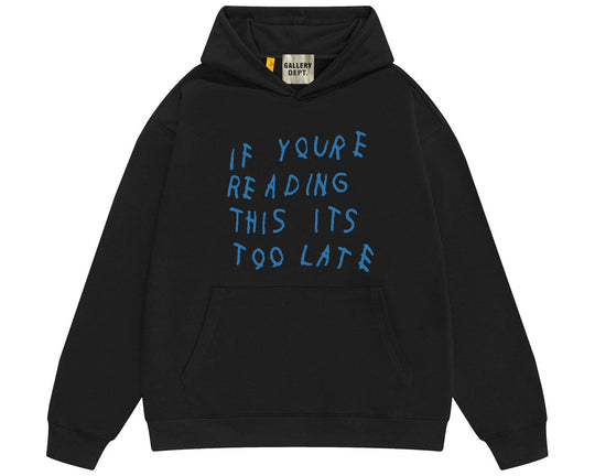 ג'קט גלרי דפט "TOO LATE" בצבע שחור