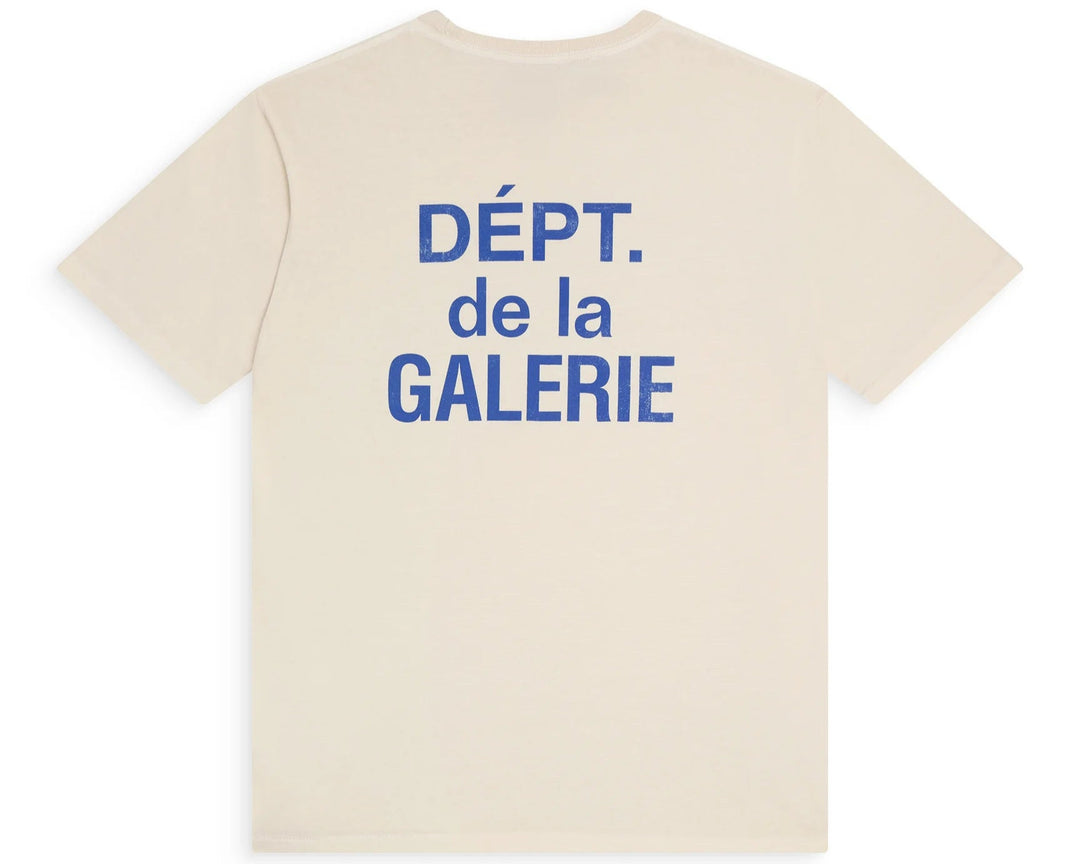 טי שירט גלרי דפט "DOUBLE LOGO" בצבע בז'