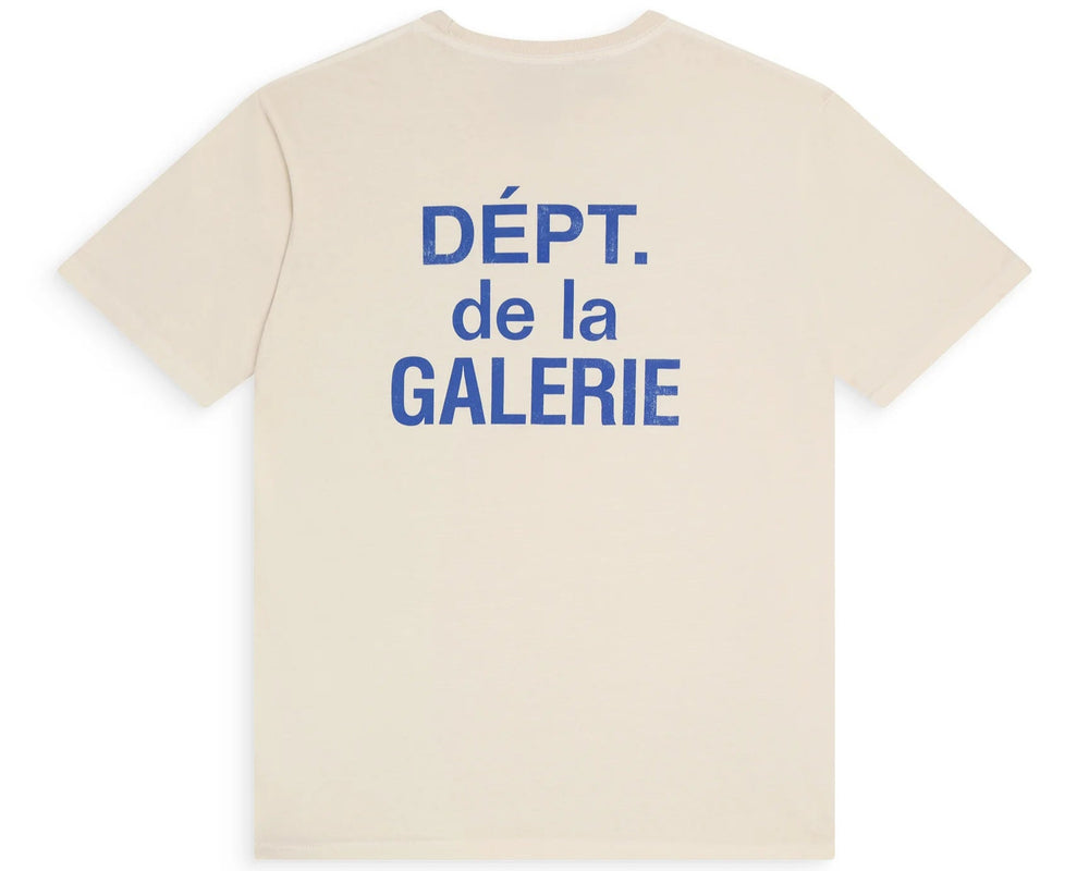 טי שירט גלרי דפט "DOUBLE LOGO" בצבע בז'