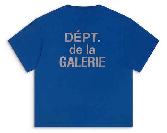 טי שירט גלרי דפט "DOUBLE LOGO" בצבע כחול רויאל