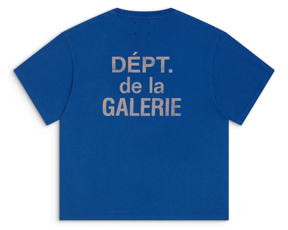 טי שירט גלרי דפט "DOUBLE LOGO" בצבע כחול רויאל