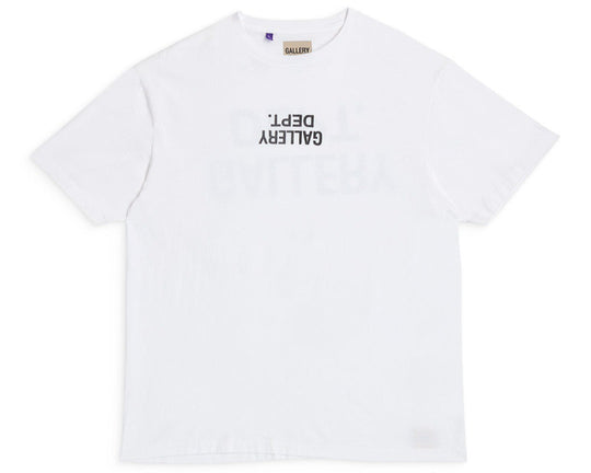 טי שירט גלרי דפט "UPSIDE DOWN" בצבע לבן