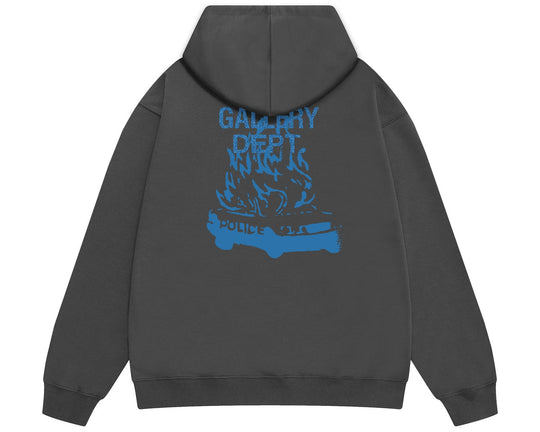 ג'קט גלרי דפט "TOO LATE" בצבע אפור פחם