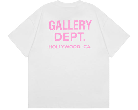 טי שירט גלרי דפט "HOLYWOOD" בצבע לבן ניאון