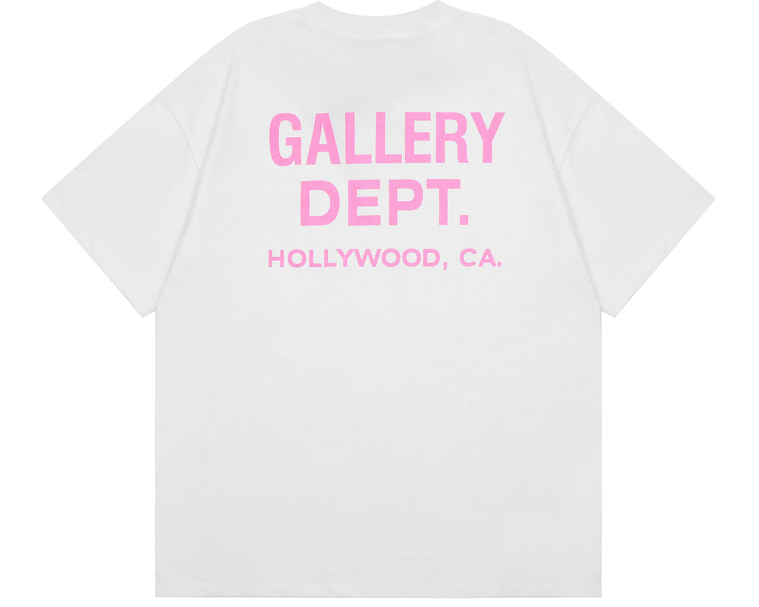 טי שירט גלרי דפט "HOLYWOOD" בצבע לבן ניאון