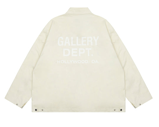 ג'קט גלרי דפט "COACH JACKET" בצבע אוף וויט