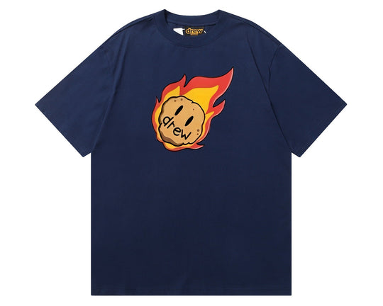 טי שירט "DREW FLAMING METEOR" בצבע נייבי
