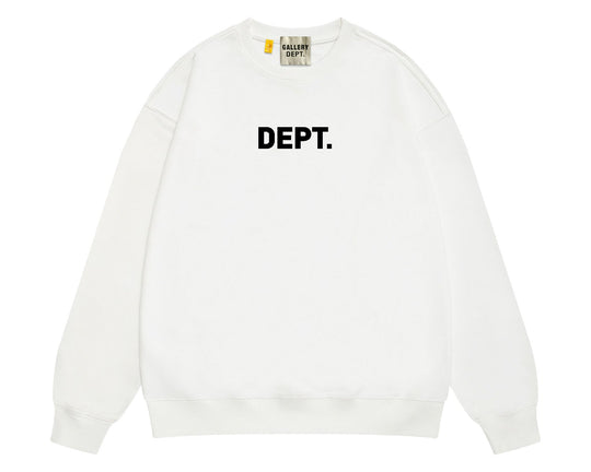 סווטשירט גלרי דפט "CREWNECK" בצבע לבן
