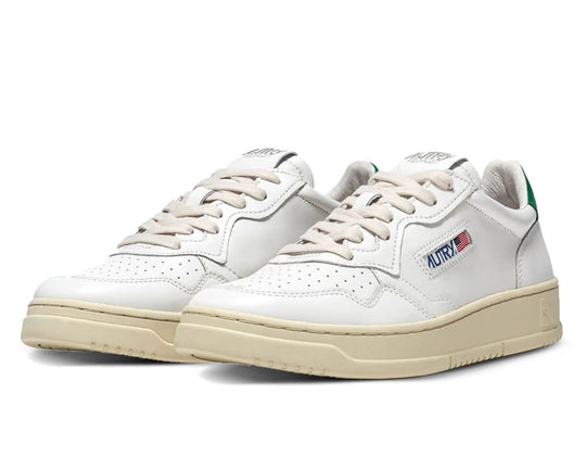 Autry Medalist Low White Green