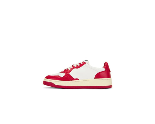 Autry Medalist Low White Red