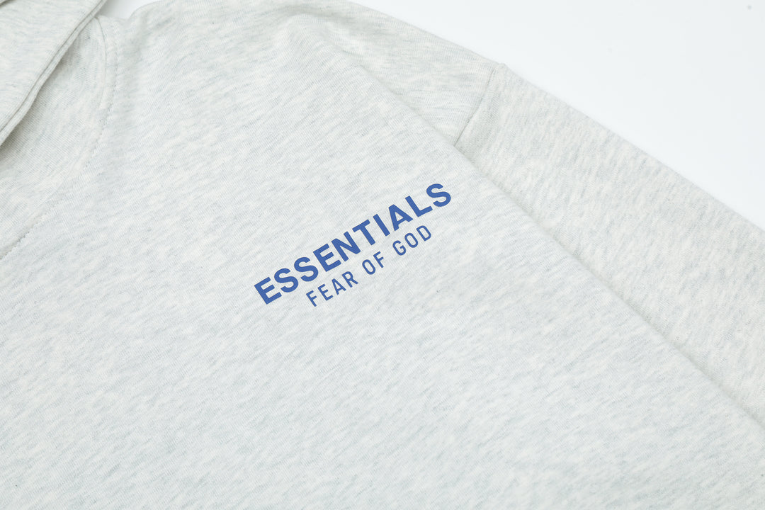 קפוצ'ון "FOG ESSENTIALS X TMC CRENSHAW" בצבע אפור מלנג' בהיר